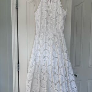 Lilly Pulitzer White Halter A-Line Midi Dress